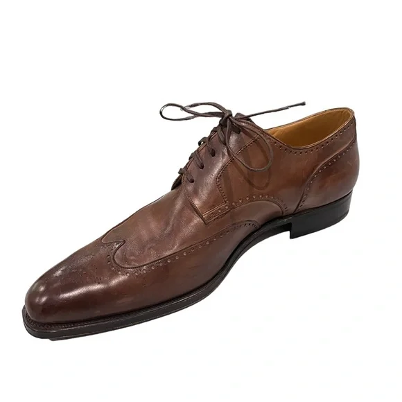 Star Artioli Mens Wingtip Brown Leather Shoes Star Artioli Mens Wingtip Brown Leather Shoes main image 3
